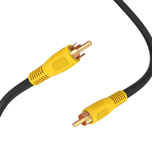 Cmple - RCA Subwoofer Cable 3 ft Digital Coaxial Audio Cable Composite Audio/Video Cord 1-RCA Cable Male to Male Coaxial RCA Cables for Home Theat...