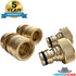 Quick Connector Garden Hose Fittings (2 Pack) - Leak Free - 3/4" Snap-On Water Hose Adapter for Quick Release - Solid Brass - Quick Connection Gar...