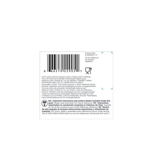 Tommee Tippee Advanced Anti-Colic Baby Bottle Nipples, Breast-Like for A Natural Latch, Soft Silicone, Medium Flow, 3+ Months, Pack of 2...
