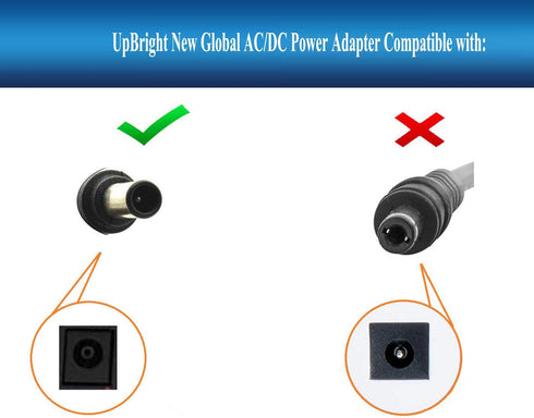 GEP Sunny Tech Replacement AC Adapter DC19V Output for LG LED Monitor 24" 24LF452B, 43" 43LF5100, 49" 49LF5100....