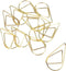 100 Pcs Small Golden Paperclips Stainless Steel Waterdrop Shaped Paperclips Bookmarks Paper Clips Clamps for Memo Paper Photo 15 * 25mm (gold)...