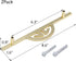 2Pack Brushed Gold Drawer Pulls Half Moon Drawer Pulls Zinc Alloy Drop Handle Drawer Pulls Gold Brushed Pull Handle for Kitchen Furniture Wardrobe...