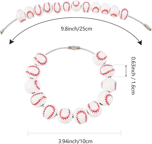 Baseball Charm Accessory for Handbag,Sport Wooden Beads Decorative for Bogg Bag,Simply Southern Tote and Beach Tote Bag...