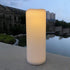 Outdoor Waterproof Flameless Candle with Timer - Flickering White Plastic Battery Operated LED Lantern Light Bright Resin Electric Pillar for Outs...