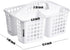 ALINK Plastic Shower Caddy Basket with Compartments, Portable Divided Cleaning Supply Storage Organizer with Handle for College Dorm Bathroom - Wh...