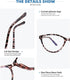 4 Pack Reading Glasses Blue Light Blocking for Women,Designer Cat Eye Frame Ladies Computer Readers,Anti Glare/UV Ray Eyeglasses 1.25...