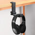 Foldable Headphone Stand Hanger Holder Aluminum Headphone Clamp Hook Under Desk, Save Space Headphone Hanger Holder for Universal Headphones (Lico...