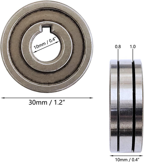 2x Roll Wheels Knurled Groove Wire Machine Feed Drive Rollers 30mm (1.18 inch) Diameter Fit for SSJ-29A Wire Feeder MAG MIG Welders Equipment Part...