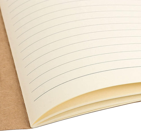 30 Pack A5 Notebook Journals, 8.3 x 5.5 Inch Travel Kraft Notebooks Bulk, Soft Brown Cover Lined Paper Notebook with 60 Pages / 30 Sheet for Subje...
