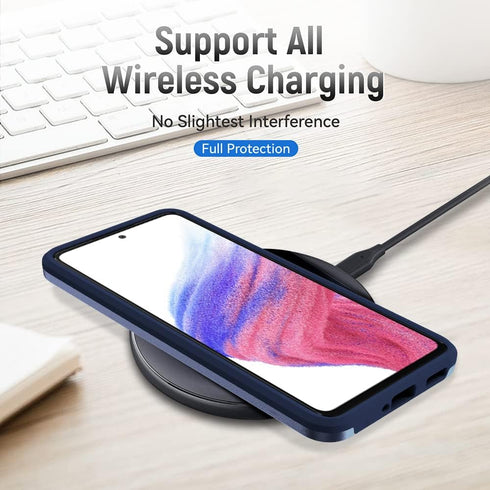 for Samsung A53 5G Case, Galaxy A53 5G Case with Screen Protector,Full Body Protection Durable Rubber Cover Phone Case for Samsung Galaxy A53 5G,B...