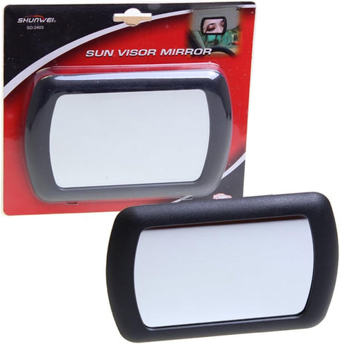 Sun Visor Mirror Clip on, Silence Shopping Car Makeup Vanity Mirror Car Cosmetic Mirror Sun-shading Mirror Black Auto Supplies 11cm/4.3''x7cm/2.7'...