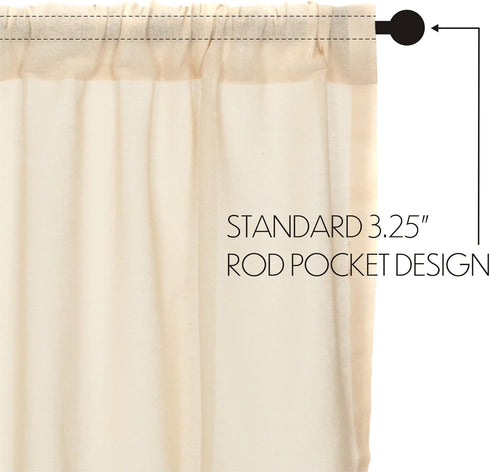 VHC Brands Tobacco Cloth Fringed Farmhouse Decor Kitchen Swag Prairie Panels Door Window Tier Set Curtains for Kitchen Bedroom Bathroom Living Roo...