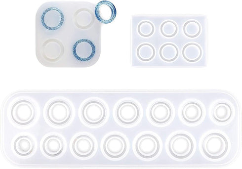 Bright Creations Silicone Making Kit for Resin Rings, DIY Jewelry (3 Pieces)...