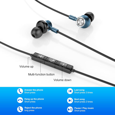 USB C Wired Earbuds, in Ear Earphones USB Type C Headphones for Laptop with Microphone, Magnetic Noise Canceling Headset Compatible for PC iPad Pr...
