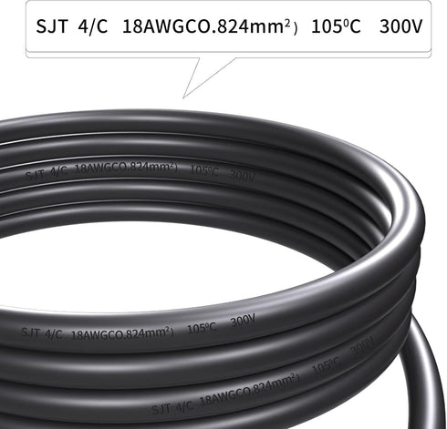 Goupchn 4-Way Trailer Wiring Harness 18AWG 6.56ft 4-Pin Trailer Connector to 4 Flat Trailer Wire Extension Cable...