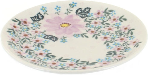 Blue Rose Polish Pottery Lilac Garden Dessert Plate...