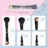 Travel Makeup Brushes with Case, 4 in 1 Makeup Brush Set, Powder Brush, Foundation/Blush Brush, Eyeshadow Brush, Concealer Brush, Double Ended Mak...