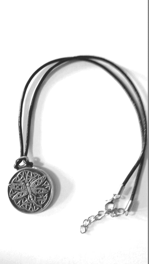 Pewter Celtic Dragonfly Pendant/Necklace, PND1015...