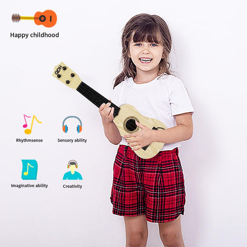 Kids Toy Ukulele Kids Guitar Musical Toy 17 Inch 4 String Mini Guitar with Pick Educational Learning Musical Instrument Toy for Ages 3-12 Children...