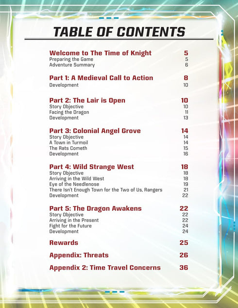 Renegade Game Studios: Power Rangers Roleplaying Game A Time of Knight Adventure...