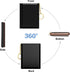 Women's Leather Wallet, RFID Blocking, Small Slim Trifold Wallet with 7 Card Slots & ID Window (Black)...