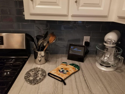 Caroline's Treasures SS8725OVMT Pomeranian Oven Mitt Heat Resistant Thick Oven Mitt for Hot Pans and Oven, Kitchen Mitt Protect Hands, Cooking Bak...