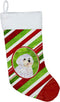 Caroline's Treasures SS4550-CS Maltese Candy Cane Holiday Christmas Christmas Stocking Fireplace Hanging Stockings Christmas Season Party Decor Fa...