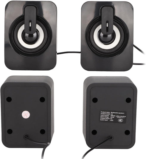 Mini Computer Speaker Stereo Less Distortion USB Powered Wired Small Speaker for for Desktop PC Laptop,Laptop Desktop Gaming Stereo Speaker Comput...