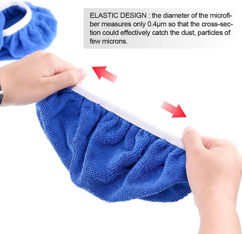 Glarks 5Pcs 9-10 Inch Car Polisher Pad Bonnet Soft Microfiber Polishing Bonnet Buffing Pad Cover for 9" and 10" Car Polisher...