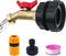 IBC Tote Adapter 2.44" IBC Tote Fittings 275-330 Gallon IBC Tote to Garden Hose Adapter, Brass Hose Faucet Valve+ Garden Hose Quick Connector+ Pla...