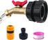IBC Tote Adapter 2.44" IBC Tote Fittings 275-330 Gallon IBC Tote to Garden Hose Adapter, Brass Hose Faucet Valve+ Garden Hose Quick Connector+ Pla...