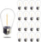 Jslinter S14 1W Outdoor String Lights Bulbs LED, Shatterproof & Waterproof, 2200K Warm White, 11W Equivalent, E26 Base, Edison Vintage Style Repla...