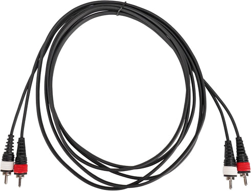 Rockville RCDR10B 10ft Dual Mono Right Angle RCA to Straight RCA Patch Cable, 100% Copper, Nickel-Plated Connectors, Durable Design, High-Fidelity...