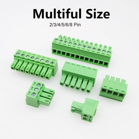 5 PCS 8 Pin 2.54mm Pitch Screw Terminal Block Connector for 26-18AWG, Pluggable Quick Male Plug Connector-8 Pole...