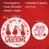 Christmas Stencils for Painting on Wood 12 Inch & 6 Inch - Large Round Holiday Stencils for Crafts Reusable for Signs, Canvas, Fabric & More – Gri...