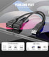 USB Cable, 2-Port USB 2.0 Male to Female Splitter, High-Speed Charging & Data Transfer for Laptop, Car, Mac, TV, PC, Xbox, HDD...