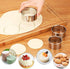 A Set of 3pcs Stainless Steel Dumplings Skin Cutter Packing Tool (8cm,7cm,6cm) Biscuit Plain Edge Round Maker Chinese Dumpling Cutter Pie Press Mo...
