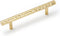 2-Pack Solid Brass Kitchen Cabinet Pulls, Gold Modern T-Bar Handles, 3-3/4-Inch Hole Center Hammered Handles for Dresser Drawer Cupboard, 5-9/16 I...