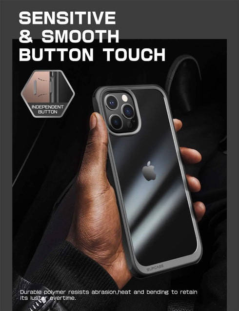 SupCase Unicorn Beetle Style Series Case Designed for iPhone 12 Pro Max (2020 Release) 6.7 Inch, Premium Hybrid Protective Clear Case (Black)...