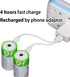 Rechargeable D Batteries 1.5V 12000mWh USB Lithium ion Rechargeable D Battery with USB Type C Charging Cable, High Capacity Fast Charge, 1200 Cycl...