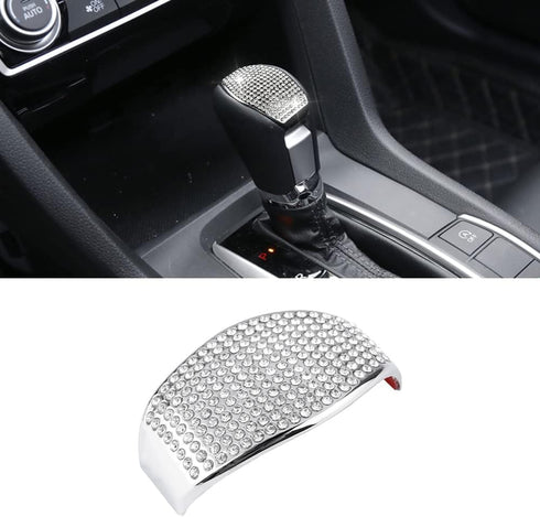 PIFOOG for Civic Car Interior Accessories Bling Gear Shift Cover Decal Automatic Shift Knob Stickers Crystal Decoration Trim for Civic 10th Gen 20...