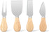 4 PCS Cheese Knife Set for Charcuterie Board, Wood Handle Stainless Steel Cheese Slicer & Cutter Utensils with Mini Knife, Butter Knife, Fork...