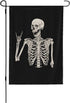 Skeleton Skull Boho Hippie Garden Flags Double Sided, Welcome Summer House Flag Banners for Christmas Decorations 12.5"x18"...