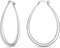MILLA Oval Hoop Earrings - 14K Gold Plated, Rose Gold Plated and Sterling Silver Plated Hoop Earrings for Women - Hypoallergenic & Lightweight...
