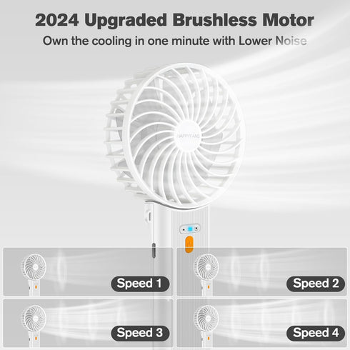 Portable Fan,4 Speed Mini Handheld Fan,15H Cooling Cute Fan,Small Portable Personal Fan with 180° Foldable,Quiet,Rechargeable Mini Fan for Kids Wo...