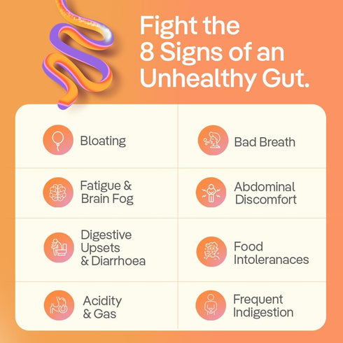 Gut Balance Gut Health, Immunity | Probiotics + Inulin + Vitamin C | 30 Days Pack...