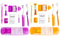 Portable Orthodontic Oral Care Kit - 2Pack - Travel Kit for Patients, Interdental Brushing Wax Floss Toothbrush Cleaning(Purple & Orange)...
