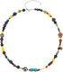 90s Beaded Necklace Color Surfer Crystal Stone Gemstone Wooden Bead Britpop Summer Choker Necklace for Men Women...