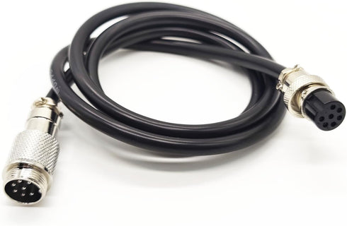 3.28 ft GX20 7 Pin Male to Female Head Aviation Cordset, GX20 7Pins Female to Male Connector Electrical Cable Panel Mount Circular Metal Aviation ...