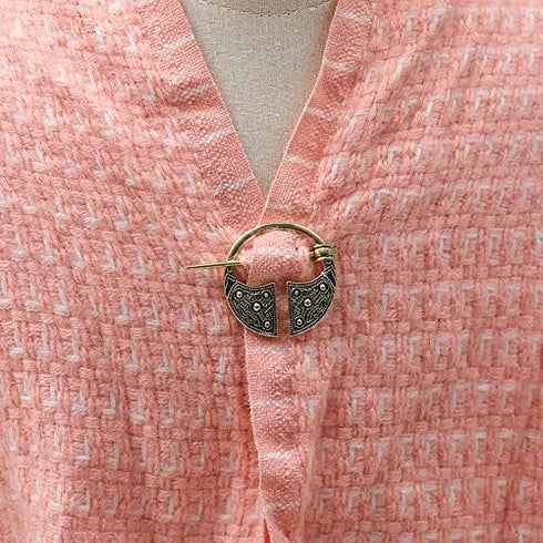 COLORFULBLING Brooch Cloak Pin Scarf Shawl Buckle Clasp Pin Brooch Penannular Brooch for Costume Accessory, Antique Silver, Rose Gold(silver)...